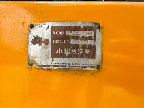 032.04 Komatsu PC50UU Mini Excavator S/N 3029