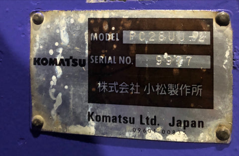 009.02 Komatsu PC28UU-2 Mini Excavator S/N 9977