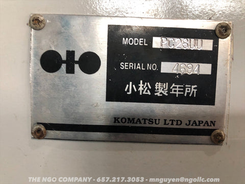 011.04 Komatsu PC28UU Mini Excavator S/N 4694